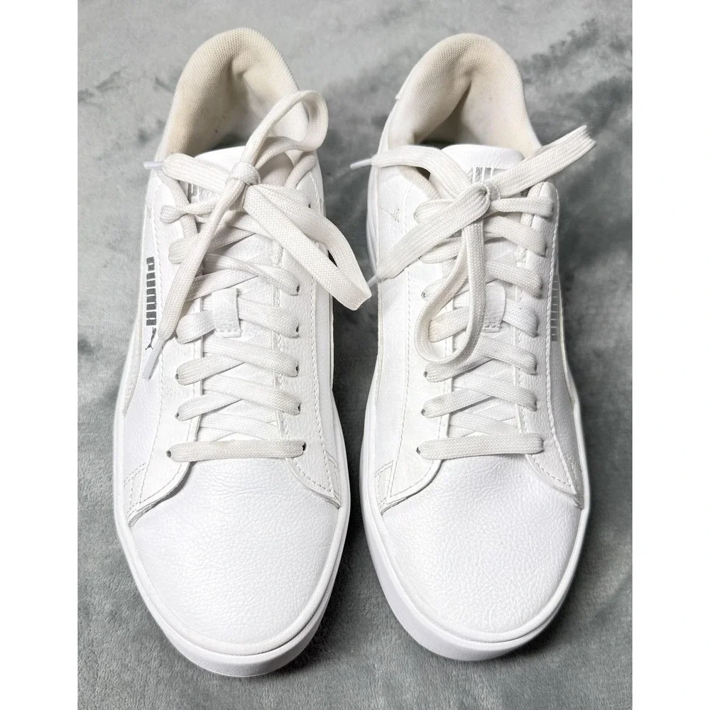 Puma Platform Shoes‎ Womens Size 8.5 White SoftFoam+ Leather Casual 392253-01